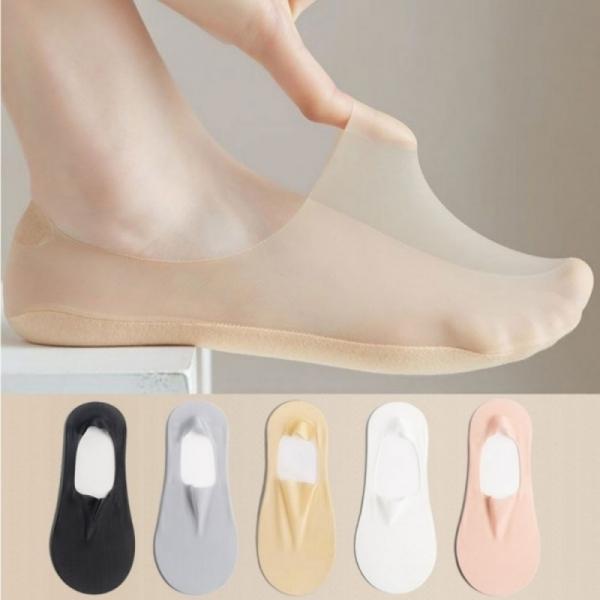 잔솔 여자 덧신양말 5P 여름 발등 덧버선 구두 실리콘