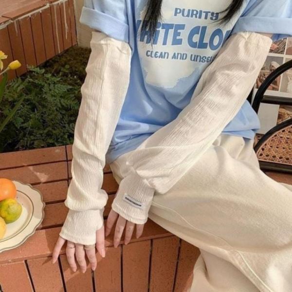 링클 아이스 실크 쿨토시 여름 루즈핏 팔토시