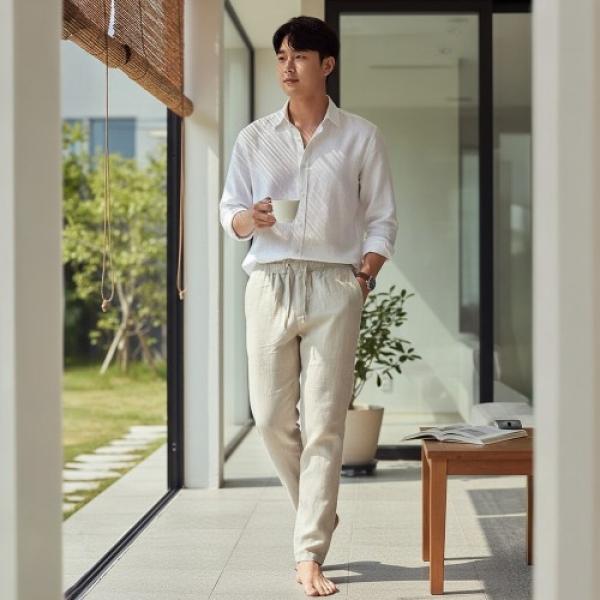 데노스 여름 남자 세미 와이드 린넨 마바지 SD-262081
