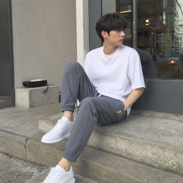 남성 심플 여름조거팬츠