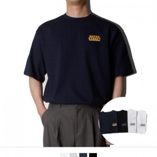 남자 스트릿 레터링 반팔티 오버핏 백프린팅 여름 티셔츠