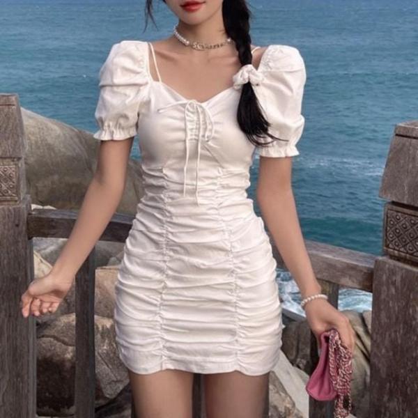 여름원피스 미니 H라인 바캉스 여름 바캉스원피스 휴양지룩 원피스 오프숄더 슬림