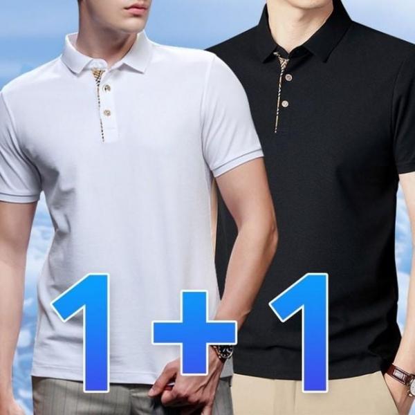 여름반팔티 쿨티셔츠 피케 반팔 여름 쿨론티셔츠 쿨론 무지티 카라티 1+1 남성 반팔티셔츠