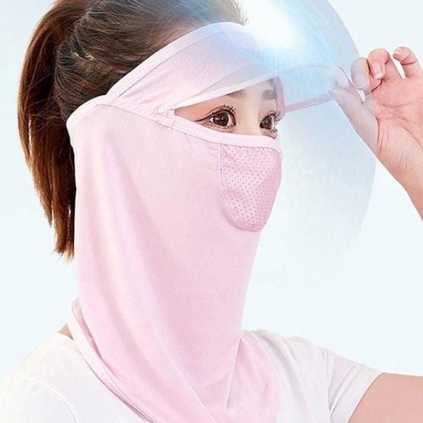 남여 마스크 차단 넥쿨러 공용 햇빛 일체형 여름 썬캡