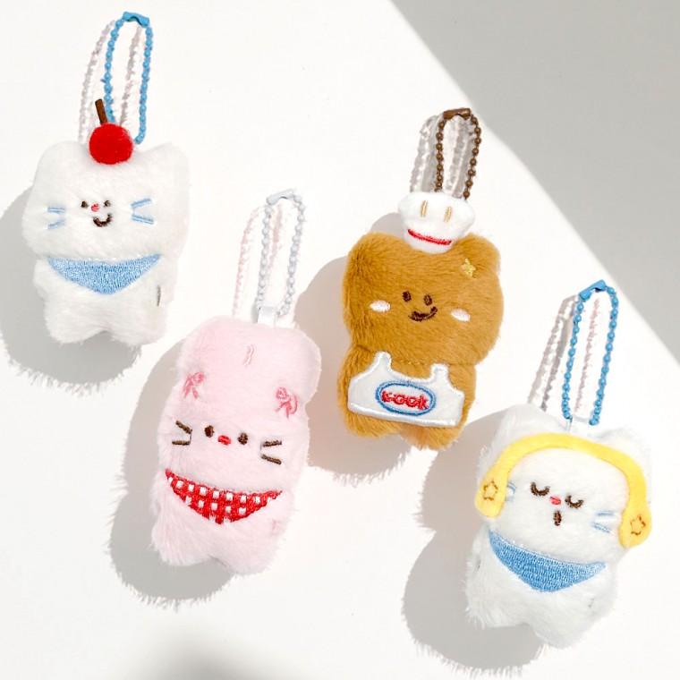 애니멀 맛집 키링 열쇠고리 키체인 (8개)