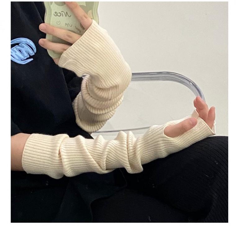 워머 장갑 니트 겨울 방한 남녀 공용 팔토시 코디 핸드워머 골지 겨울토시 토시 손등커버 롱 암워머