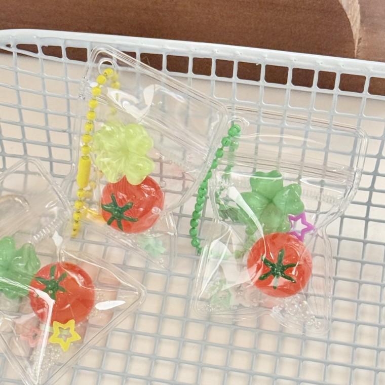 자체제작 별 토마토 네잎클로버 클로버 파우치 DIY 키링 열쇠고리 폰줄 가방꾸미기 소품샵