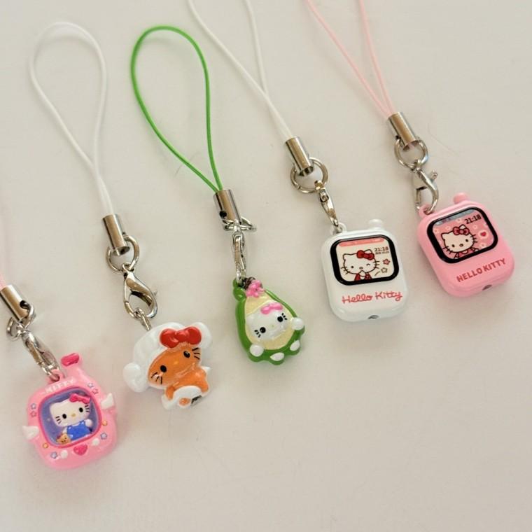 kt 다마꼬치 썬탠 아보카도 고양이 캣 컬러 알록달록 DIY 키링 열쇠고리 폰줄 가방꾸미기 포인트 소품샵