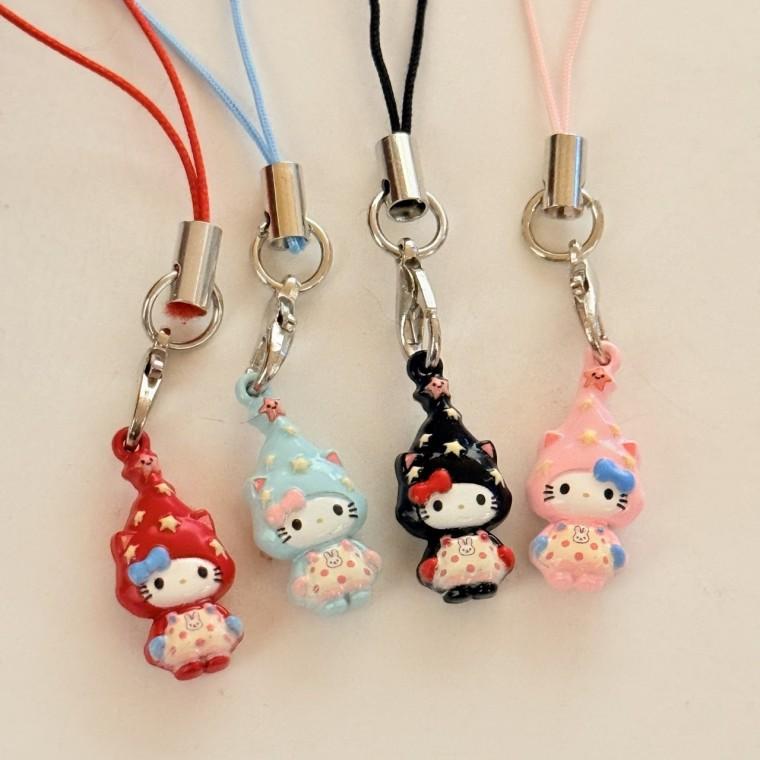 kt 별 리본 모자고양이 캣 컬러 알록달록 DIY 키링 열쇠고리 폰줄 가방꾸미기 포인트 소품샵
