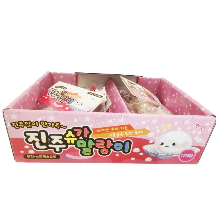 플유 진주 슈가 말랑이 한박스 12개입 말랑이 스트레스해소 슬라임 놀이 액괴 슬랑이