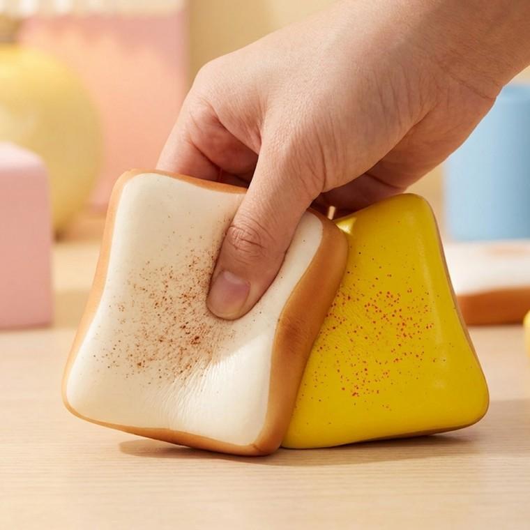 토스트 슬랑이 키링 말랑이 스퀴시 토스트 말랑이 말랑이 장난감 피젯 스트레스볼