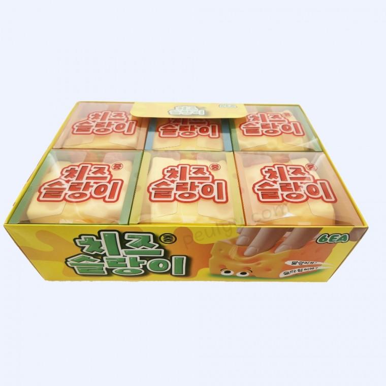 플유 치즈 슬랑이 중형 한박스 6개입 스트레스볼 모찌 슬라임 말랑 장난감 스트레스해소 말랑이