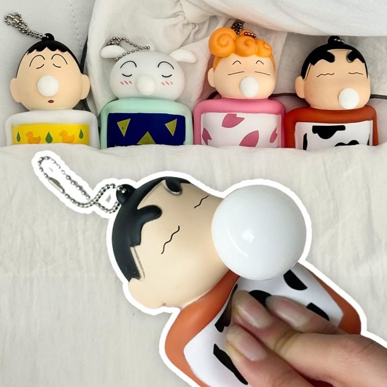 짱구는못말려 짱구 맹구 낮잠 말랑이 스퀴시 슬랑이 랜덤 키링 [흰둥이 짱아 귀여운 캐릭터 가방 백꾸]