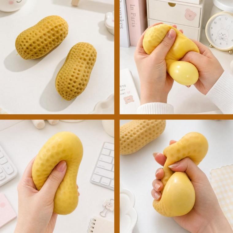땅콩 말랑이 스트레스볼 쫀득 모찌 피넛 스퀴시 피젯토이 주물럭 촉감놀이