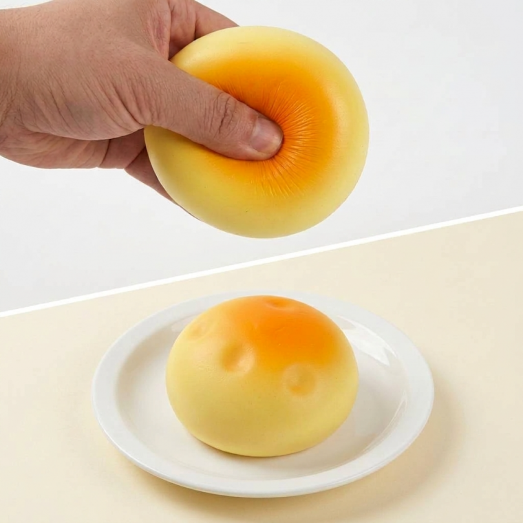 치즈빵 말랑이 스트레스볼 스퀴시 주물럭 장난감