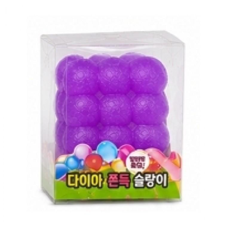 플유 다이아 쫀득 슬랑이 스트레스볼 낱개 1개 크리스탈 스퀴시 물결 말랑이 ASMR 촉감놀이 주물럭 모찌 찐