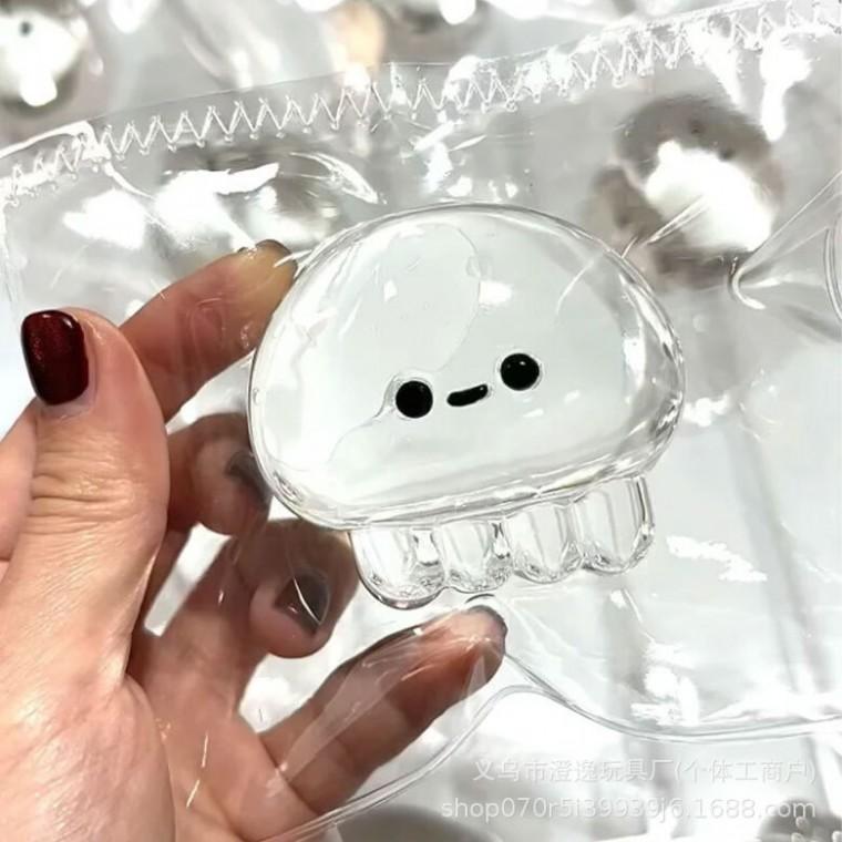 투명 해파리 말랑이 슬랑이 모찌 주물럭 촉감 놀이 스트레스 몰랑이 쫀득 슬라임 젤리 왁뿌 크런치