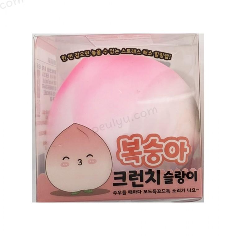 플유 복숭아 크런치 슬랑이 랜덤 1개 말랑이 주물럭