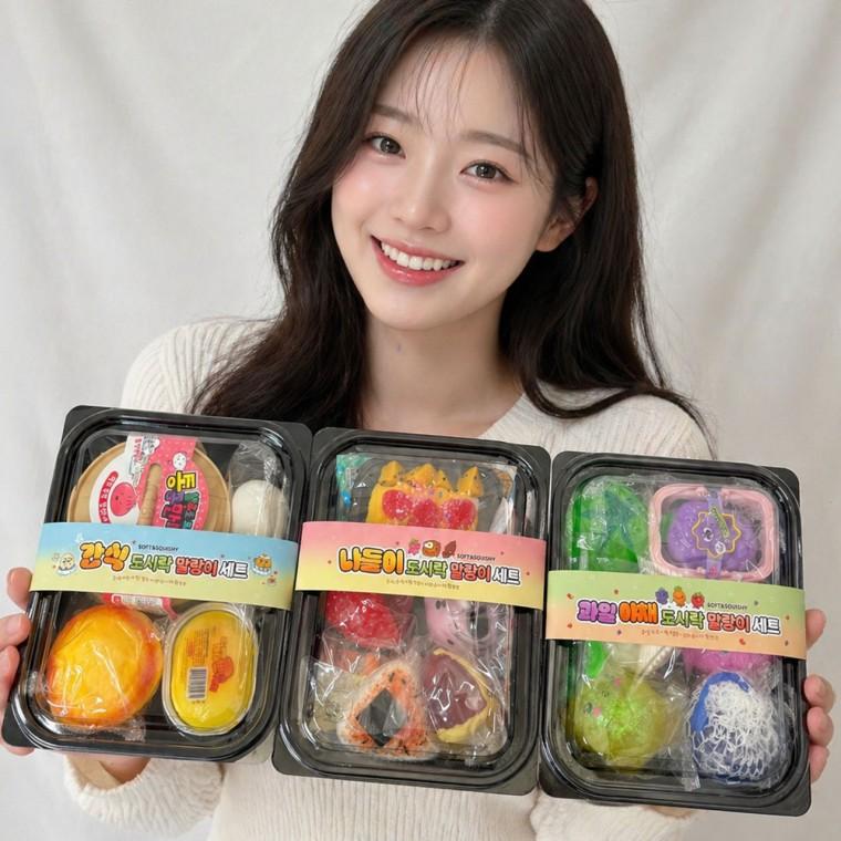 도시락 말랑이 세트 스트레스볼 슬랑이 워터볼 모찌 주물럭 쫀득이 스퀴시 촉감놀이 친구 선물