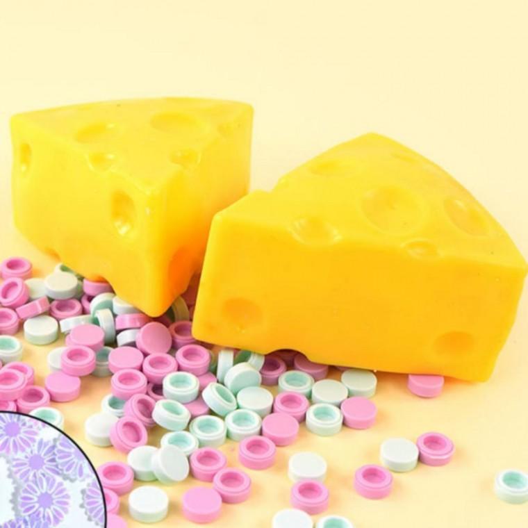 삼각 치즈 크런치 슬랑이 말랑이 피젯토이 스트레스해소 토이 1개