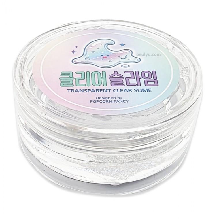 플유 투명 클리어 슬라임 낱개 1개 팝콘 투명 말랑이 슬랑이 액괴 촉감놀이 스트레스 해소