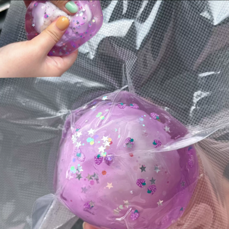 왁뿌볼 말랑이 포도 슬랑이 스트레스볼 청사과 왁스뿌시기 왁뿌 크런치 촉감놀이 볼 청사과