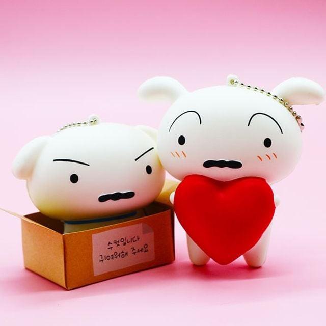 흰둥 이스 퀴시 말랑이 흰둥이 인형 짱구 짱구피규어 흰둥이피규어 스트레스볼 장난감 모찌