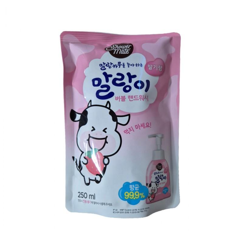 샤워메이트 말랑이 핸드워시 딸기 250ml 리필 어린이 손세정제