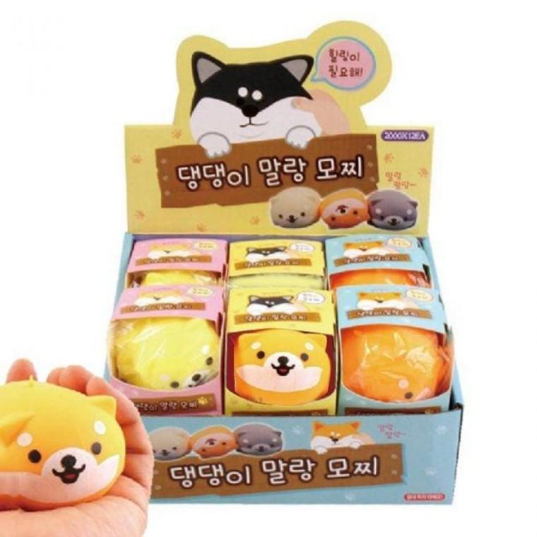 댕댕이 강아지 모찌 말랑이 스퀴시 촉감 장난감 스트레스해소 피젯토이 12개입