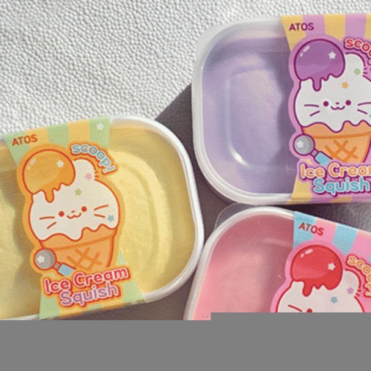 스쿱 아이스크림 스퀴시 말랑이 촉감놀이 스트레스 완화 랜덤발송 완구