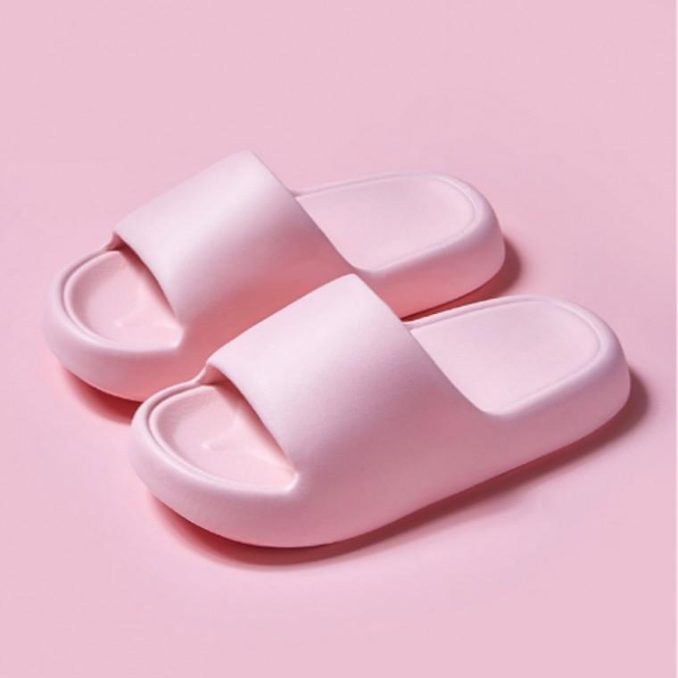 굽높은 말랑이 사무실 키높이 여성 쿠션화 슬리퍼 핑크