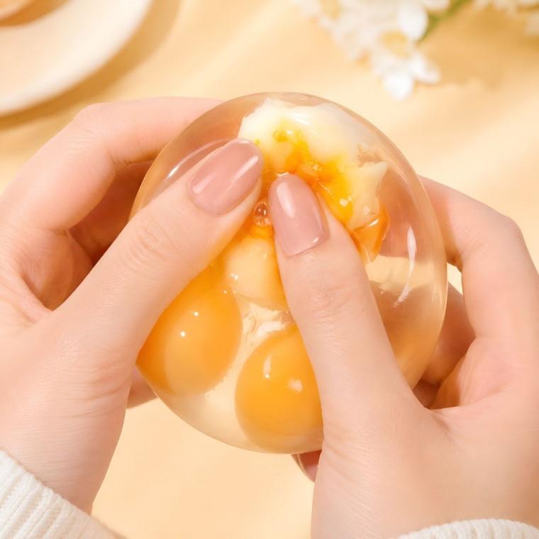 달걀 노른자 뿌셔볼 말랑이 스퀴시 스트레스해소 피젯토이 귀여운 데스크테리어 선물