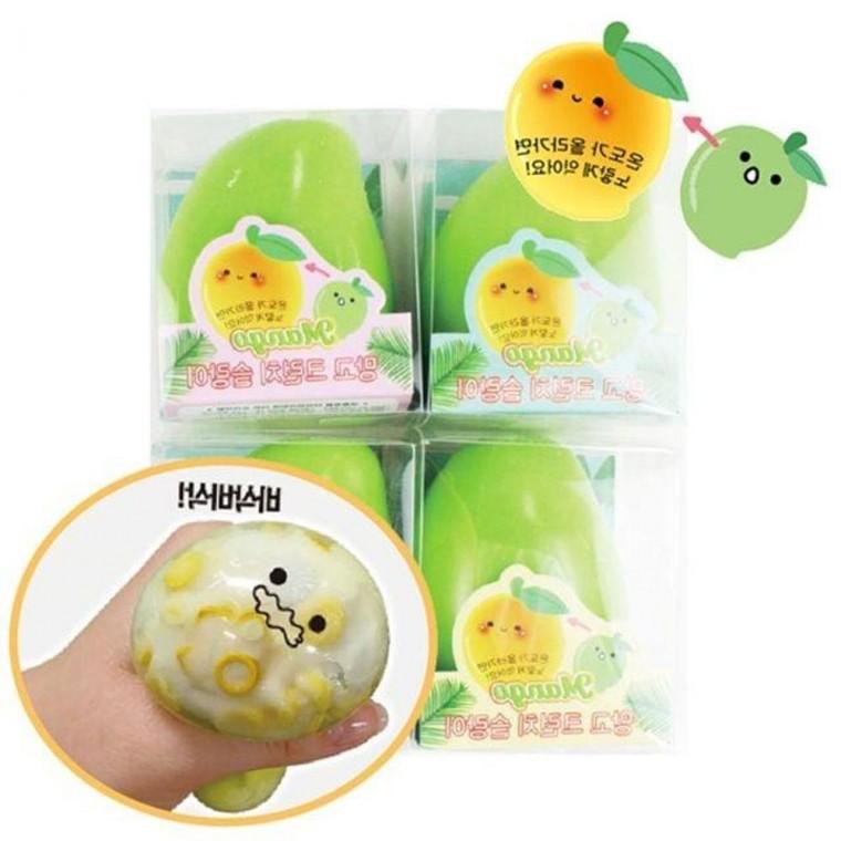 변색 망고 크런치 슬라임 말랑이 장난감 액체괴물 어린이 촉감 완구