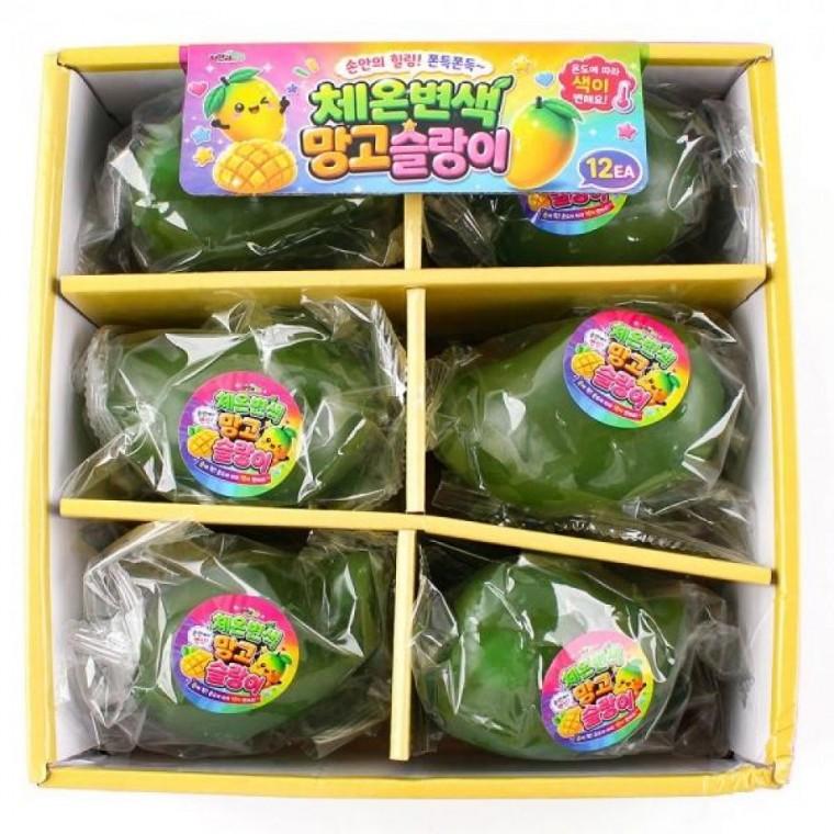 체온 변색 망고 말랑이 12개입 변색 놀이 완구