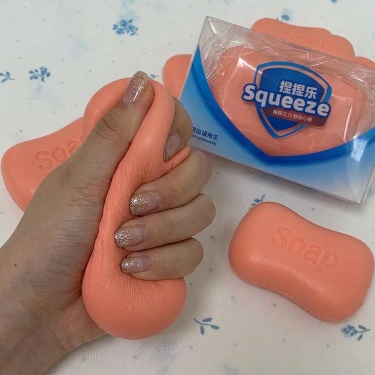 안녹는살구비누볼 말랑이 스퀴시 찰흙 모형 스트레스