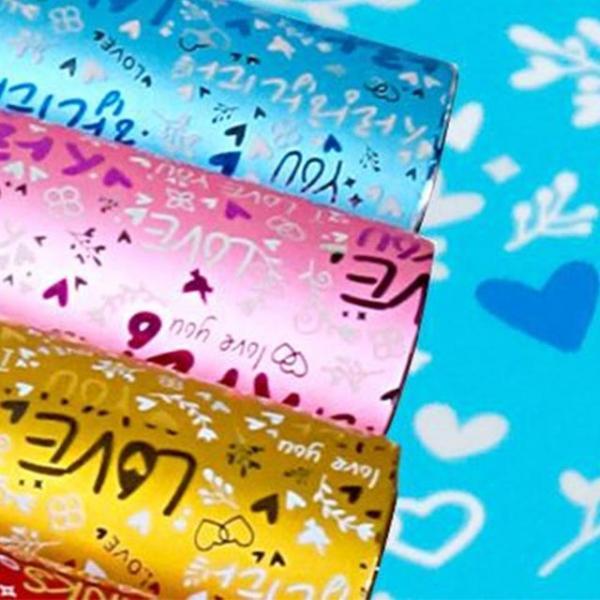 비닐 증착 롤포장지 선물포장지 -사랑 (중)