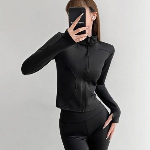 여성 운동 헬스 트레이닝 하이넥 디자인 기모 안감 슬림 트레이닝 집업 상 추리닝 츄리닝 여자
