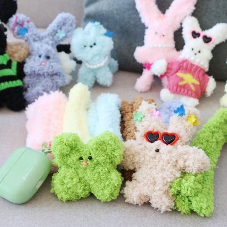 모루 인형 만들기 철사 [1M 털 키링 재료 DIY 뽀글이 뽀글 공예용 부자재 키트 복실 악세사리 모루인형 만