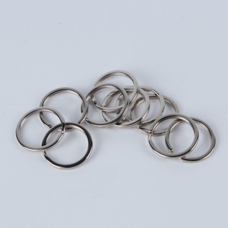 연결고리 납작 이중 오링 실버 25mm 10P