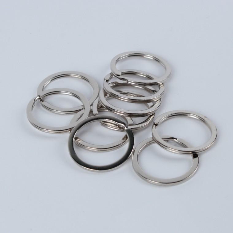 연결고리 납작 이중 오링 실버 30mm 10P