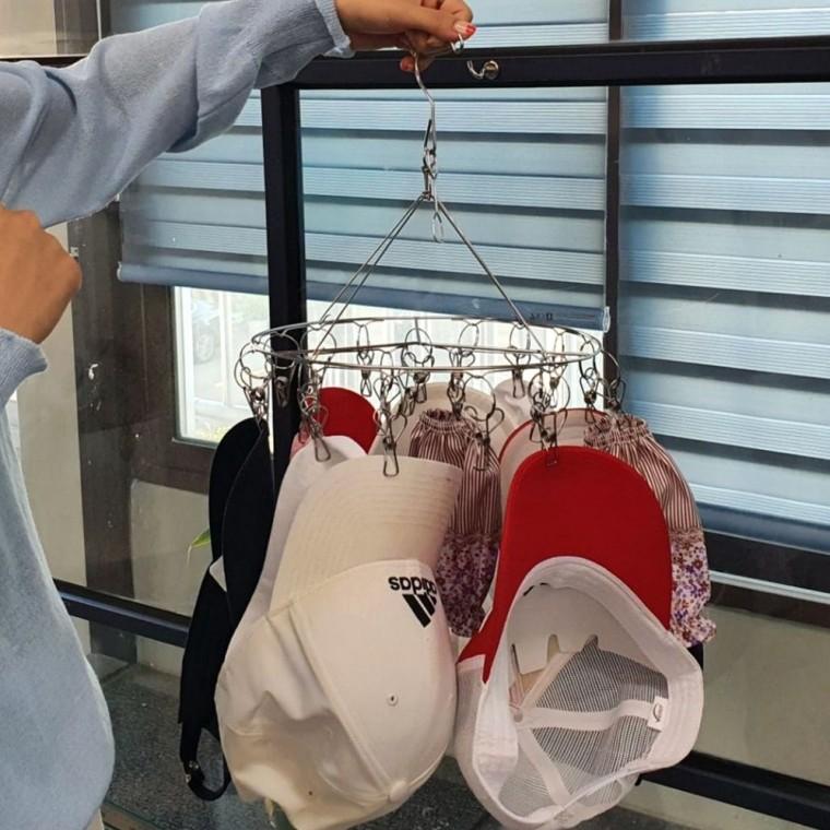 스텐양말건조대 20구 빨래집게 미니 빨랫대 속옷 건조
