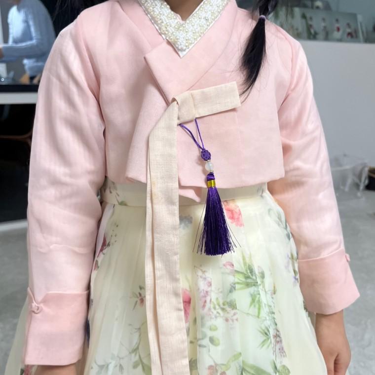 한복 노리개 키링 퍼플