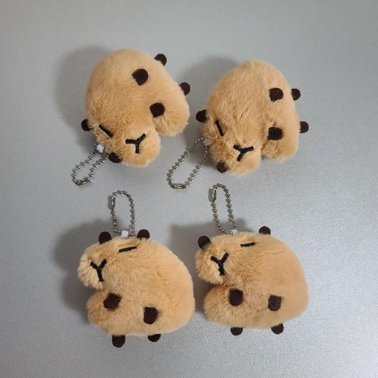 잠자는 아기 카피바라 인형 키링 열쇠고리 가방고리