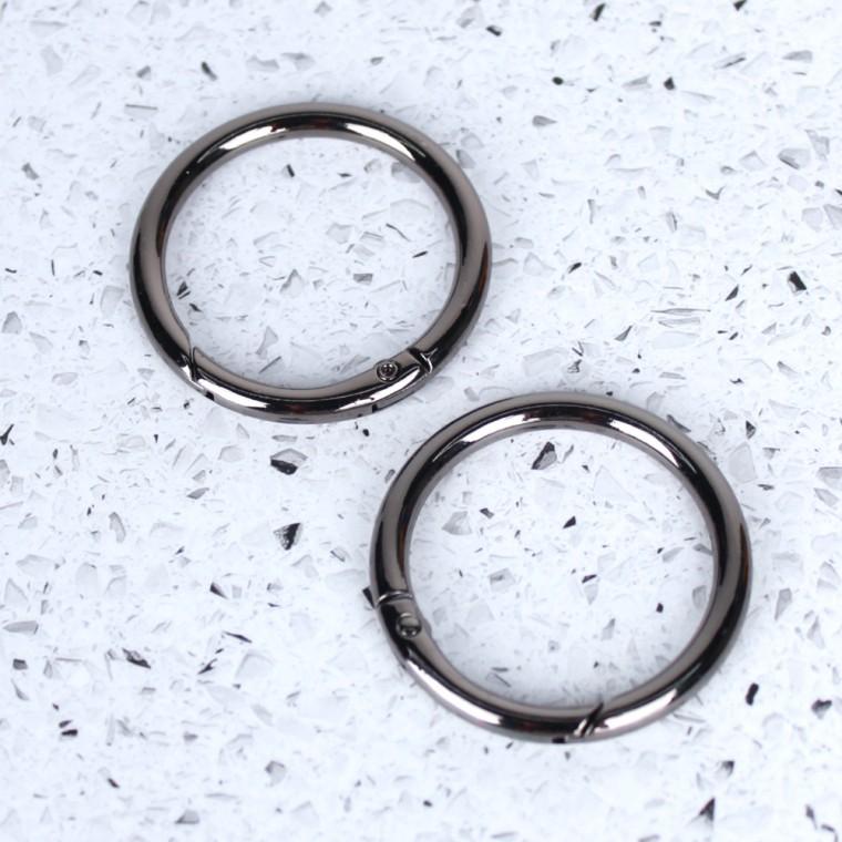 열쇠고리 오링 키링부자재 흑니켈 40mm