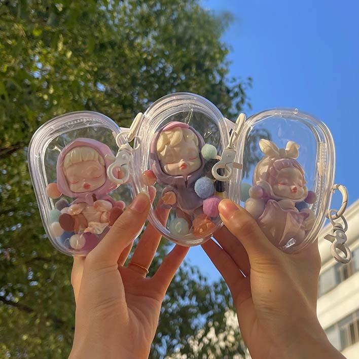 pvc 비닐케이스 키링 보관 가방 미니어처 투명 케이스
