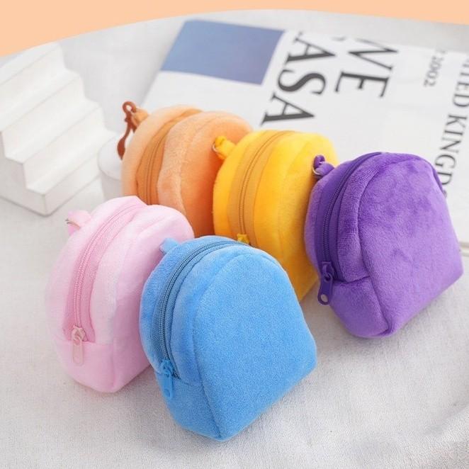 컬러 벨벳 미니 가방 키링 파우치 5Color