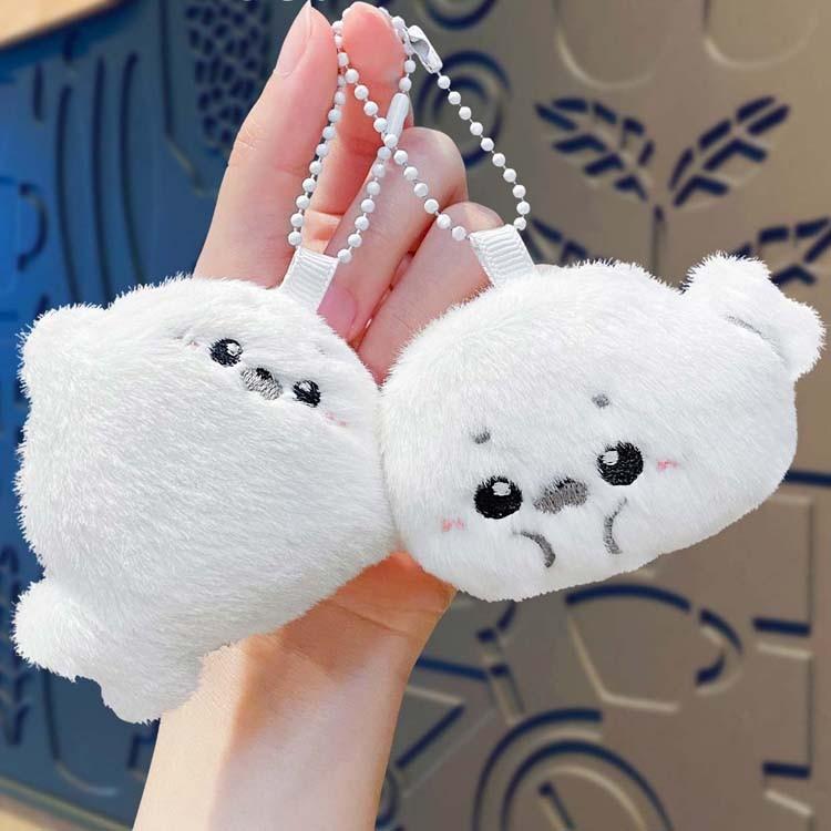 화이트 물범 인형키링 / 미니 물개 흰색 가방고리 백참 수달 고래