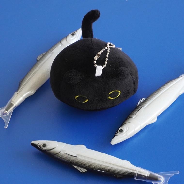 검은 고양이 꼬리 달린 냥이 인형 키링 [8cm 행운의 검정 행운 동물 봉제 가방 백팩 열쇠고리 백꾸 백참]