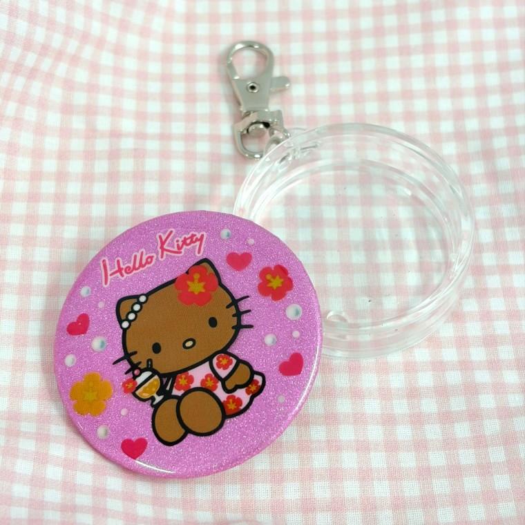 원형 투명 핀뱃지 보관 케이스 키링 만들기 44mm