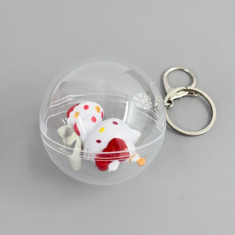투명 원형 캡슐 키링 캡슐키링 만들기 DIY 부자재 6cm